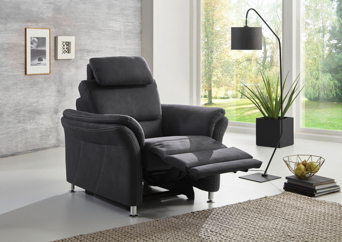 WOHNLANDSCHAFT Grau Mikrofaser  - Beige/Alufarben, Design, Textil/Metall (173/330/262cm) - Beldomo System