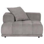 SOFAELEMENT in Flachgewebe Greige  - Greige/Schwarz, KONVENTIONELL, Kunststoff/Textil (125/66/155cm) - Carryhome