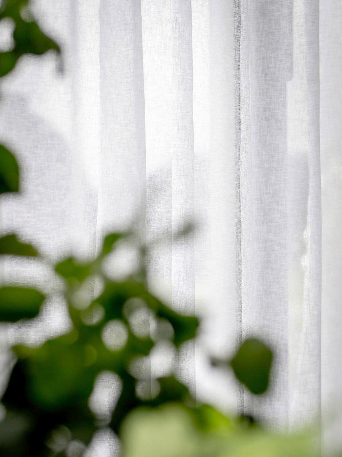 FERTIGVORHANG transparent  - Weiß, Basics, Textil (140/350cm)