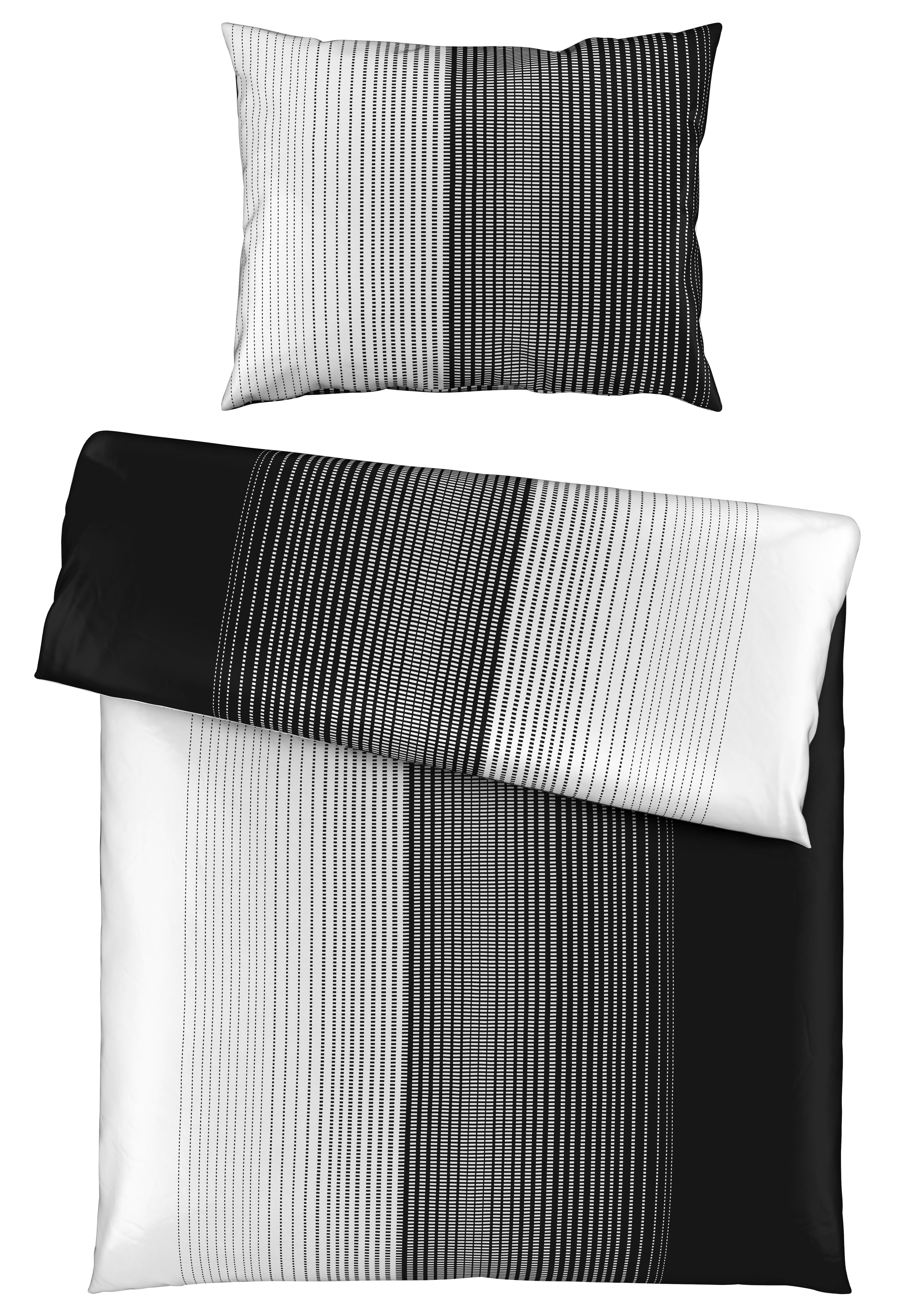 BETTWÄSCHE 140/200 cm  - Schwarz/Weiß, Design, Textil (140/200cm) - Novel