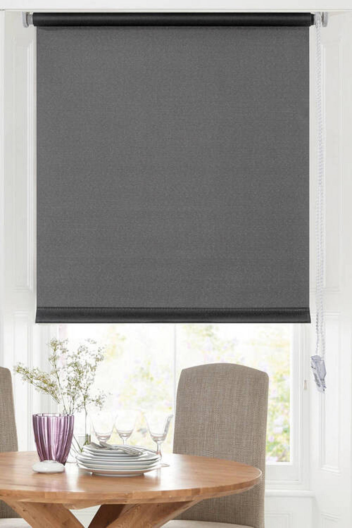 RULLGARDIN  - grå, Basics, textil (100/150cm) - Boxxx