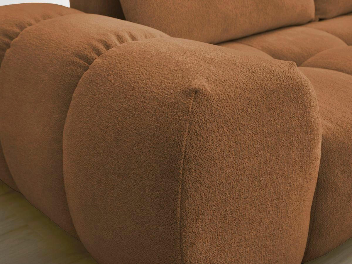 ECKSCHLAFSOFA EVEREST  mit Rücken echt, Armteil links, Armteil rechts Flachgewebe Orange  - Schwarz/Orange, MODERN, Kunststoff/Textil (320/212cm)