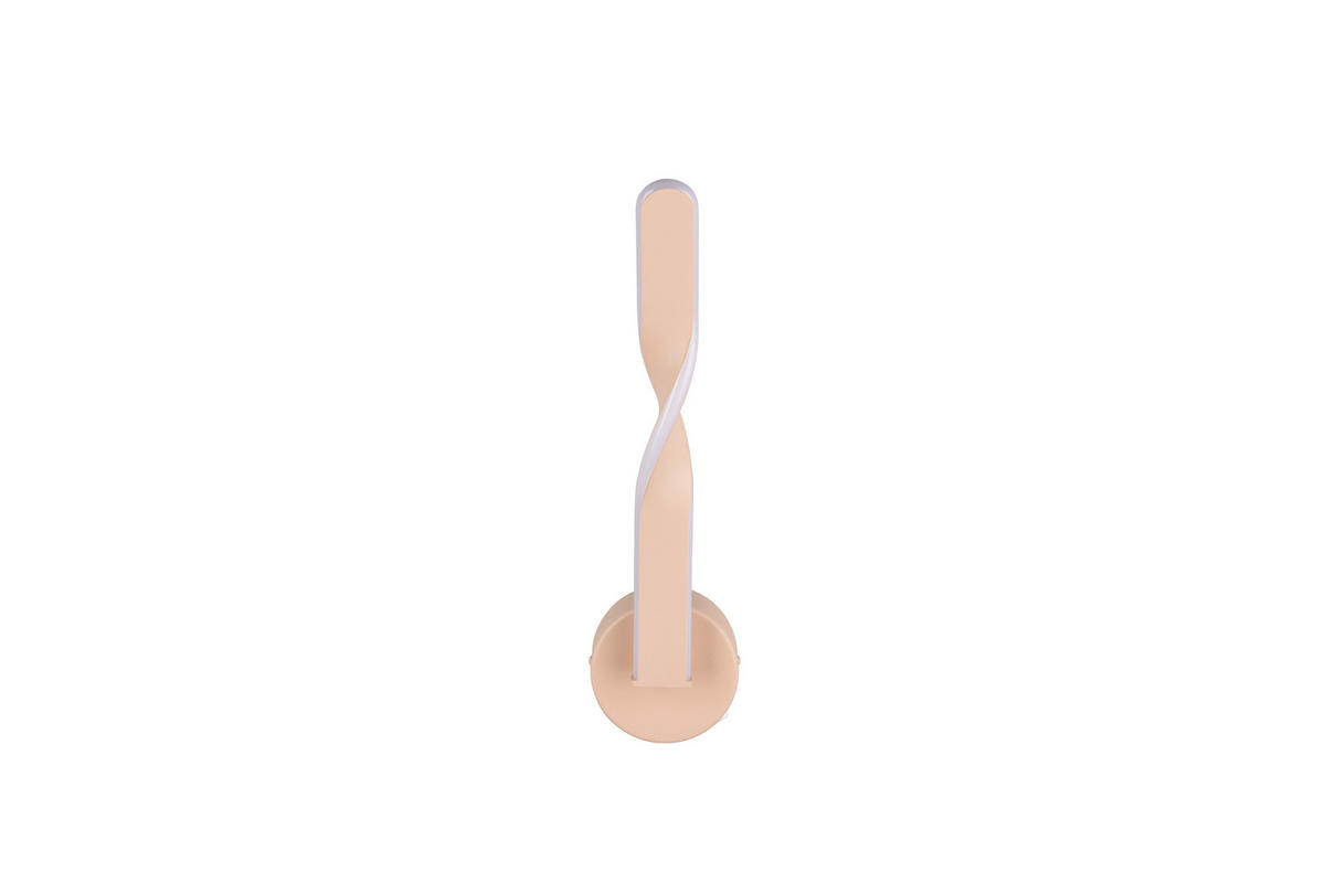 LED-WANDLEUCHTE - Sandfarben/Weiss, Design, Kunststoff/Metall (45,5/12/15cm)