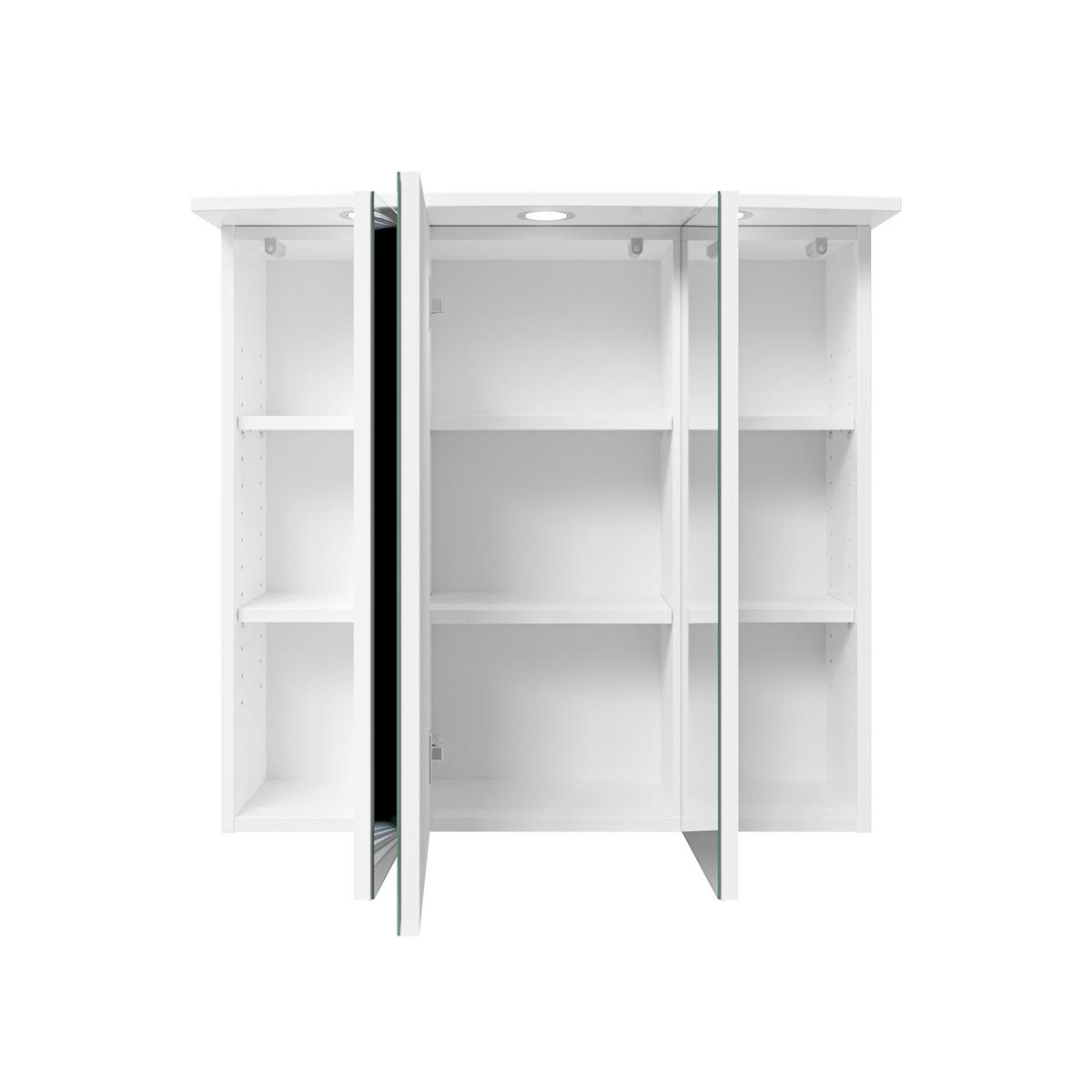 SPIEGELSCHRANK 75/72/20 cm  - Chromfarben/Weiss, Konventionell, Glas/Holzwerkstoff (75/72/20cm) - Xora