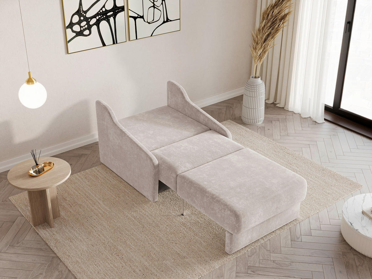 SCHLAFSESSEL FLY 80 Beige  inkl.  - Beige/Schwarz, Design, Kunststoff/Textil (96/86/115cm) - MID.YOU