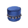 POUF Samt 45/38/45 cm  - Blau/Goldfarben, LIFESTYLE, Textil (45/38/45cm) - Kayoom