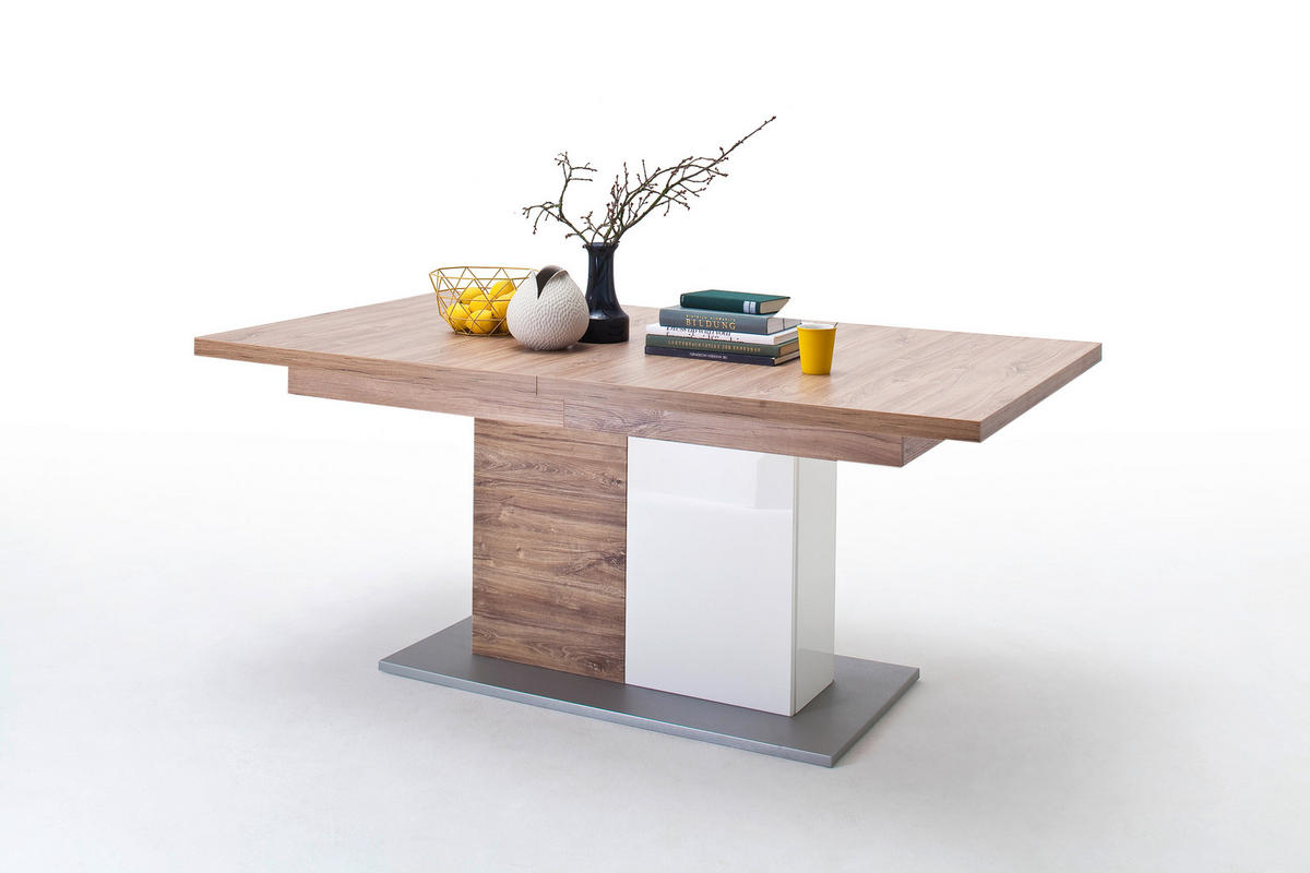MATBORD i trämaterial 180-230/100/77 cm   - vit/ekfärgad, Design, trämaterial (180-230/100/77cm) - Livetastic