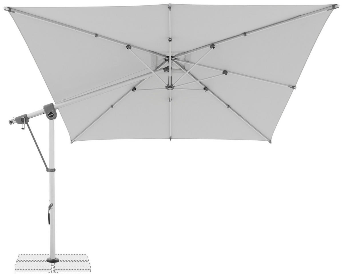 AMPELSCHIRM 300x300 cm  - Hellgrau, Basics, Textil/Metall (300/300cm) - Doppler
