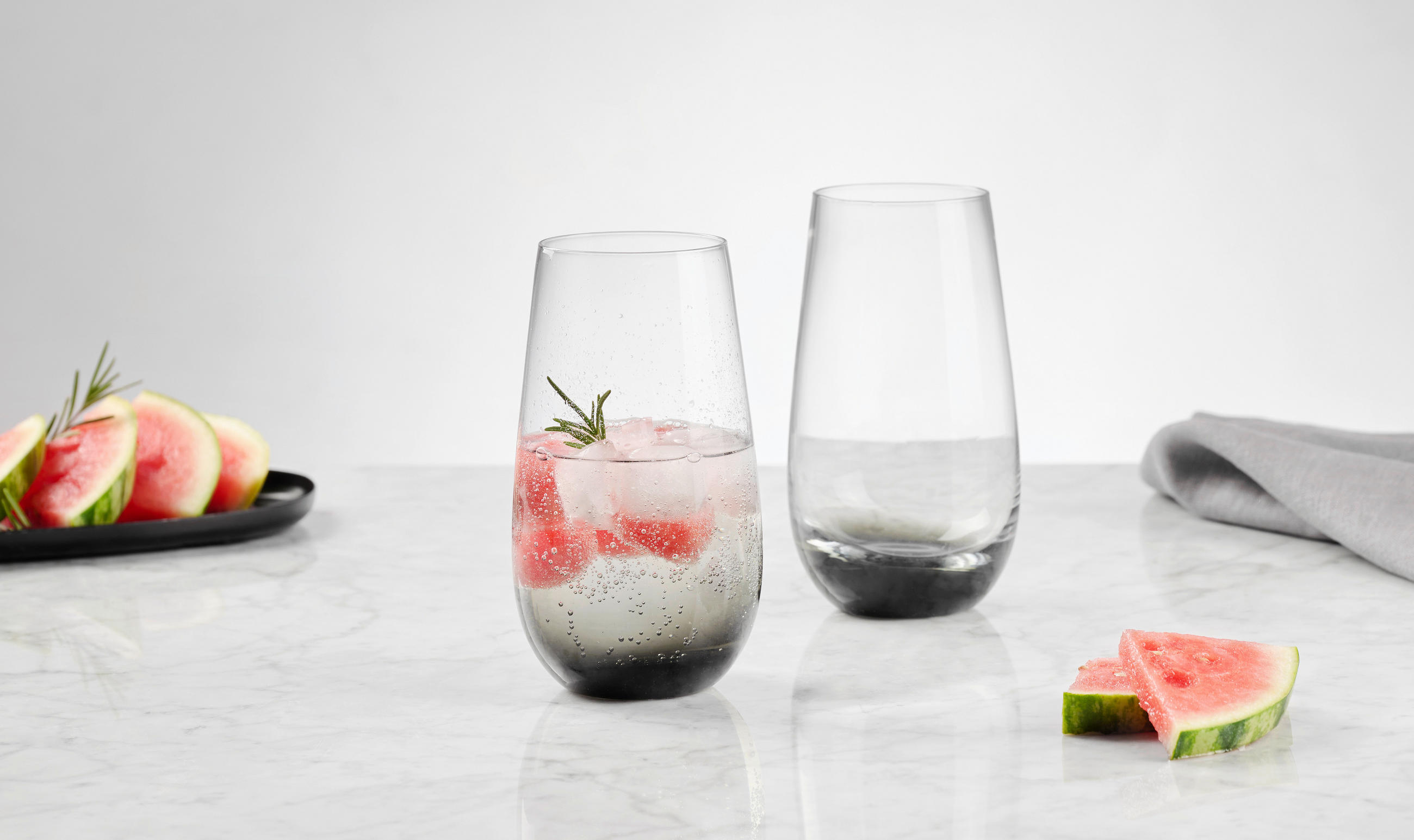 POHÁR NA LONGDRINK - sivá, Trend, sklo (9/15cm) - Novel