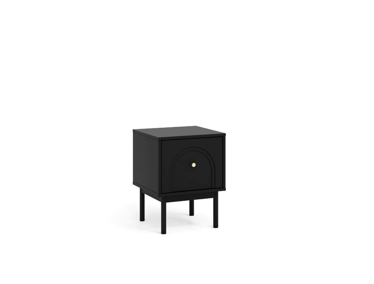 NACHTSCHRANK 41,5/53,5/39 cm  - Goldfarben/Schwarz, LIFESTYLE, Holzwerkstoff/Metall (41,5/53,5/39cm) - MID.YOU