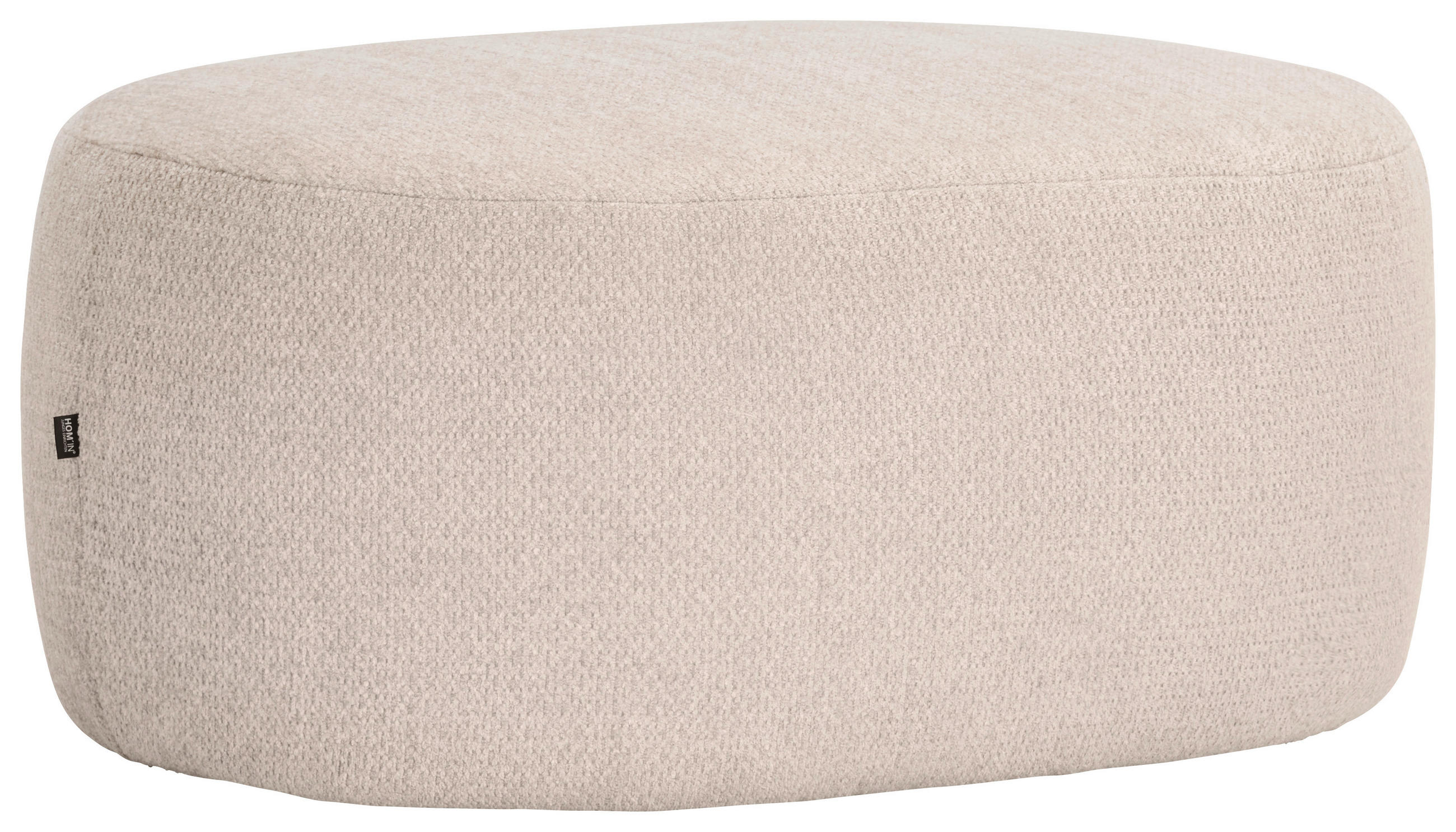 HOCKER Chenille Beige  - Beige/Schwarz, MODERN, Kunststoff/Textil (88/43/66cm) - Hom`in