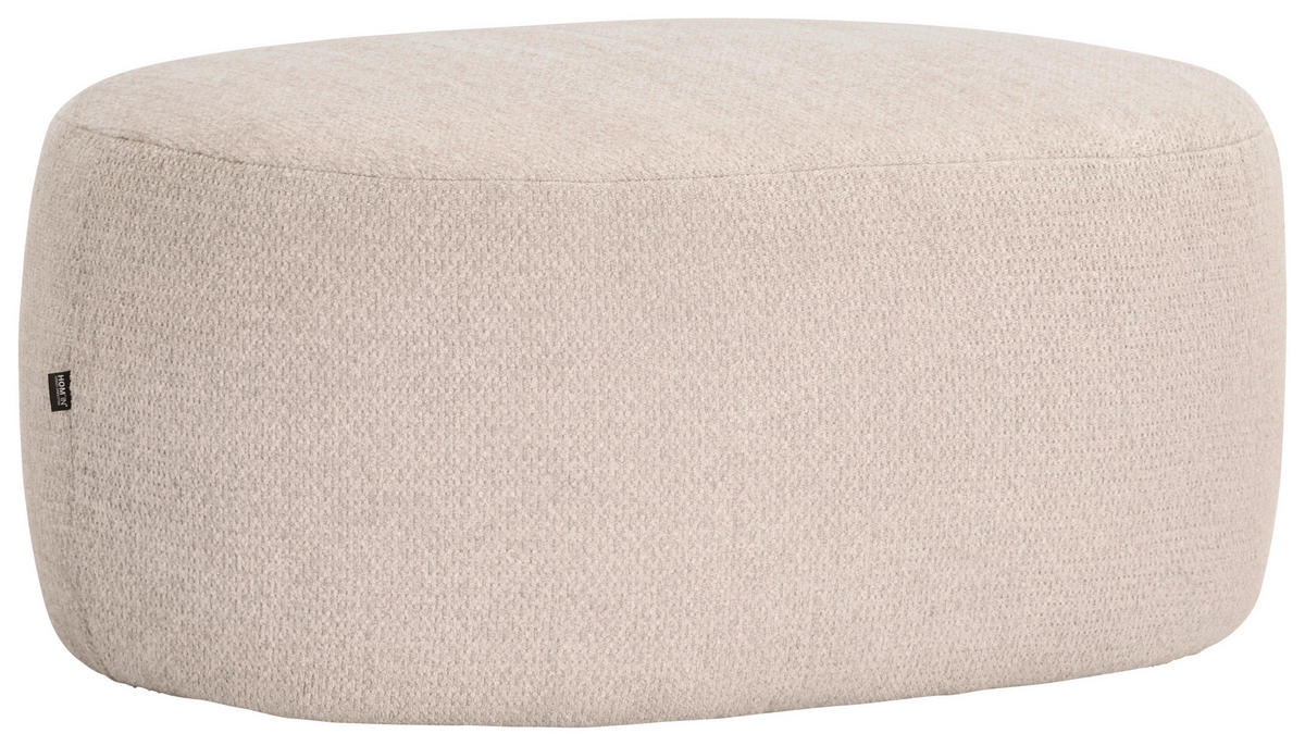 HOCKER in Textil Beige  - Beige/Schwarz, MODERN, Kunststoff/Textil (88/43/66cm) - Hom`in
