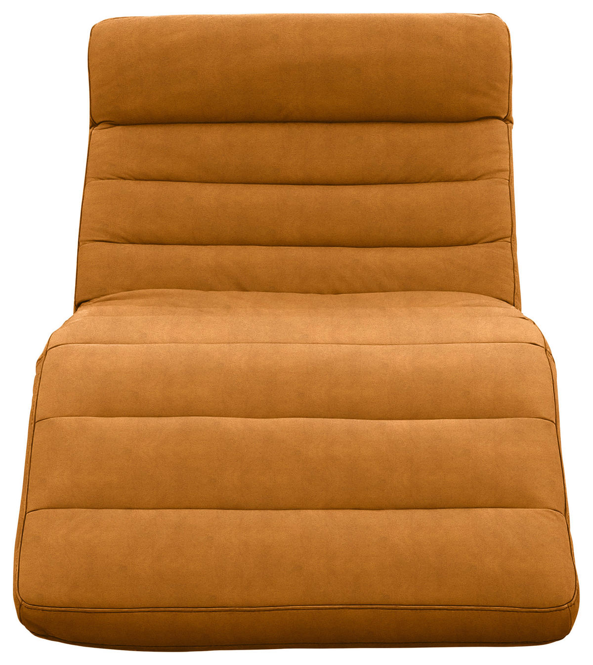 RELAXLIEGE in Mikrofaser Cognac  - Cognac/Schwarz, Design, Textil/Metall (95/91/170cm) - Chilliano