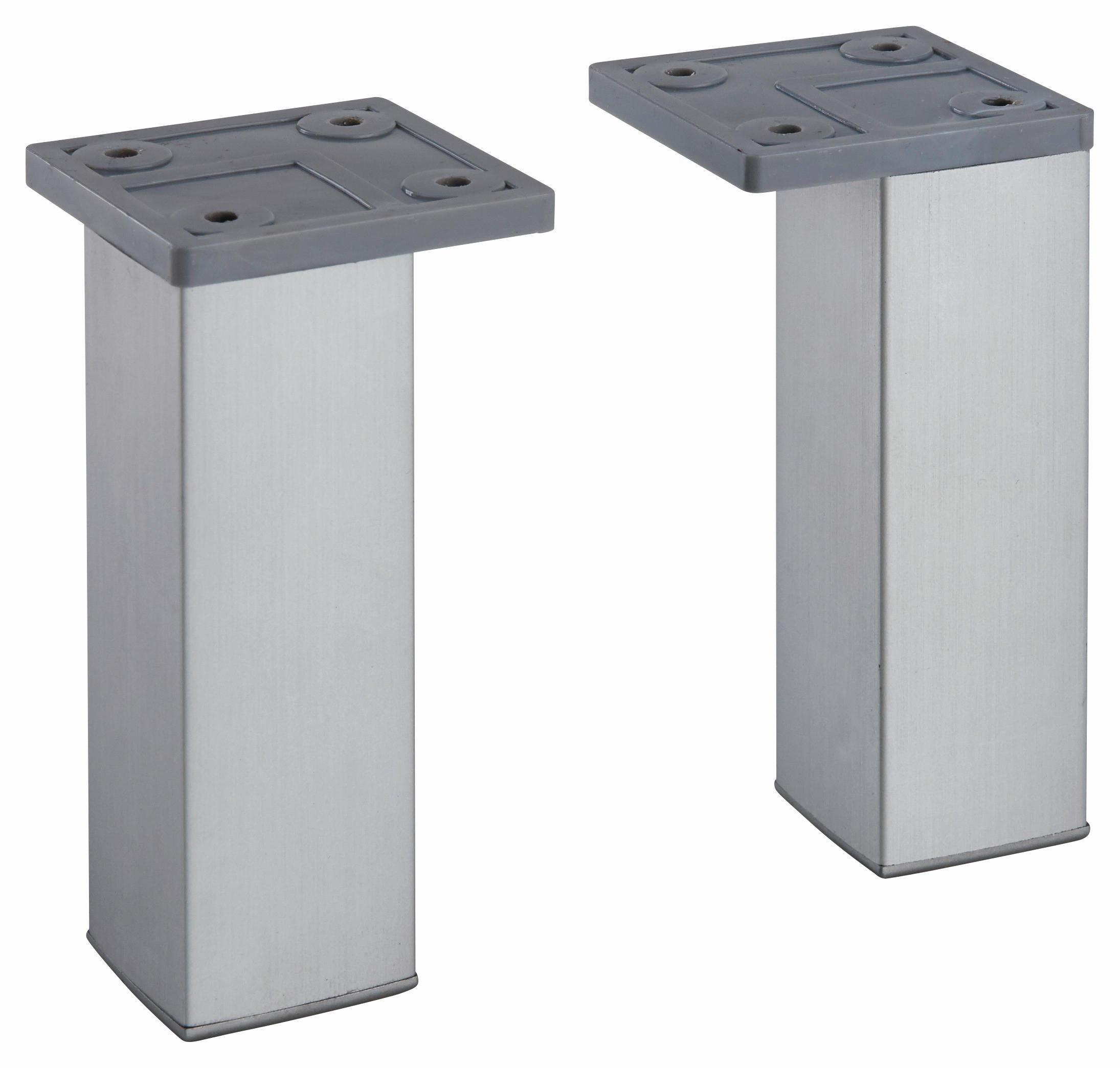 FUßSET  10 cm  - Silberfarben, Basics, Kunststoff (10cm) - Xora