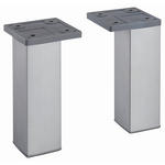 FUßSET  10 cm  - Silberfarben, Basics, Kunststoff (10cm) - Xora