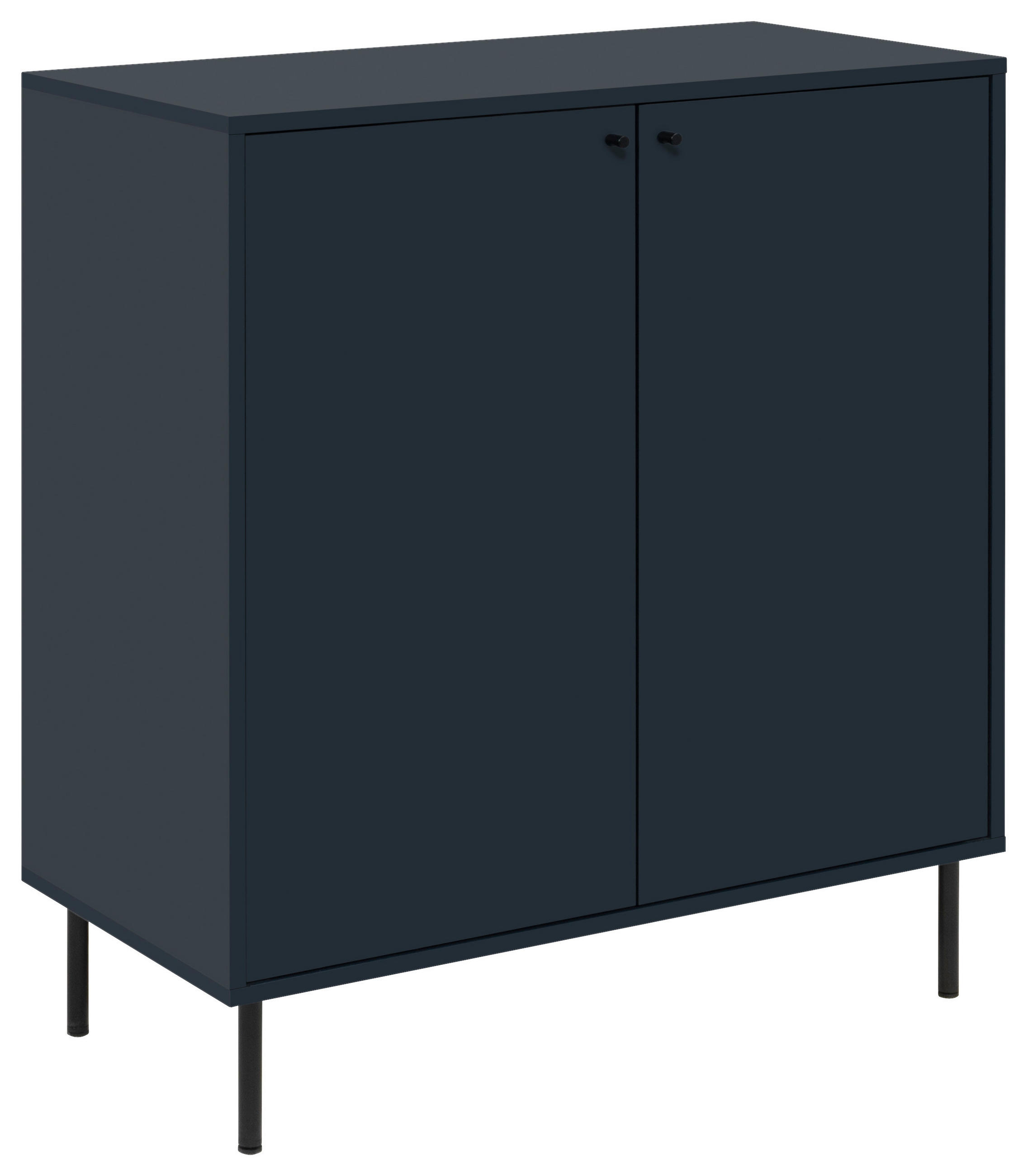 KOMODA   80/90/40 cm   tamno plava  - tamno plava/crna, Moderno, drvni materijal/metal (80/90/40cm) - MID.YOU