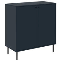 KOMODA   80/90/40 cm   tamno plava  - tamno plava/crna, Moderno, drvni materijal/metal (80/90/40cm) - MID.YOU
