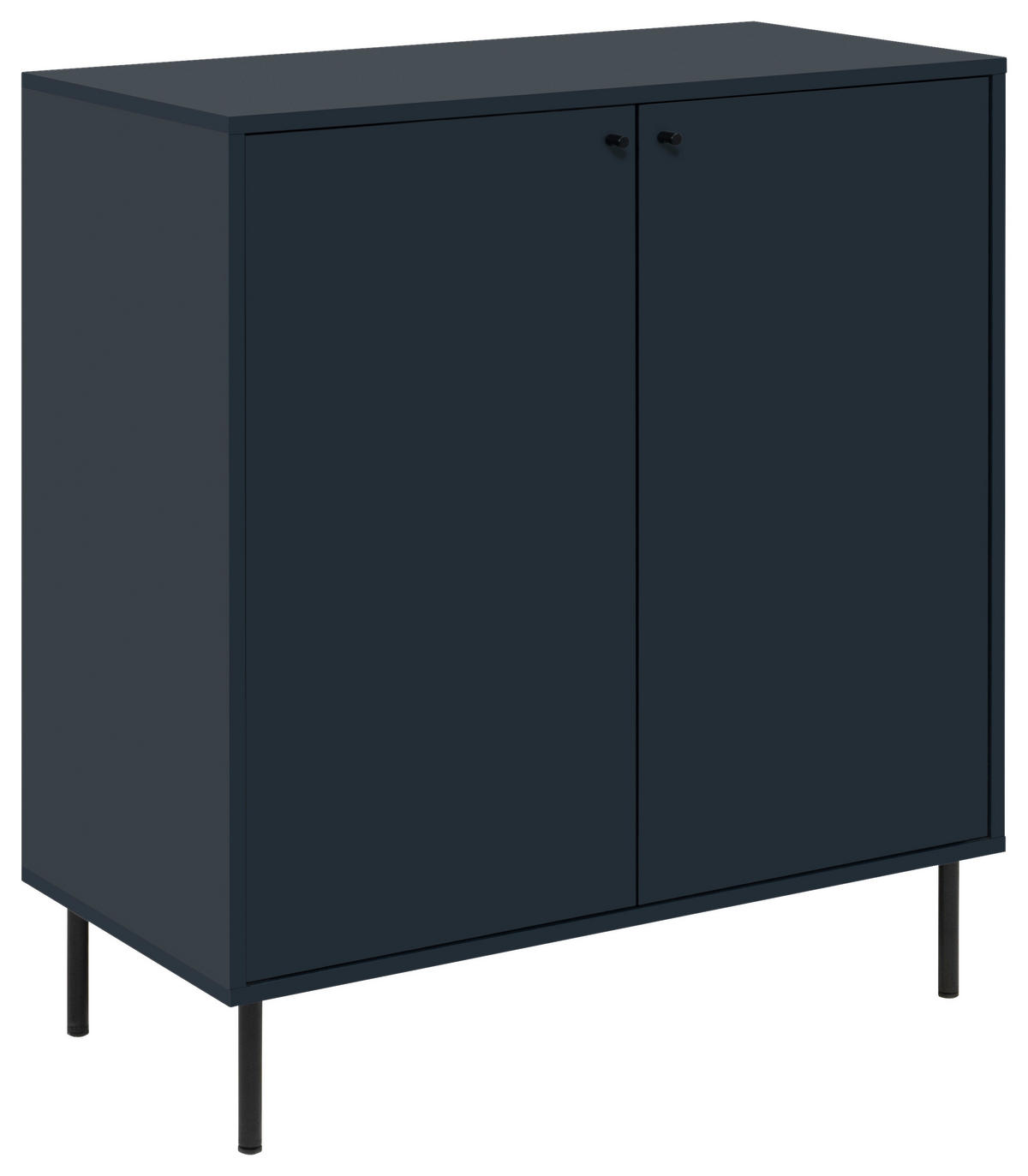 KOMODA   80/90/40 cm   tamno plava  - tamno plava/crna, Moderno, drvni materijal/metal (80/90/40cm) - MID.YOU