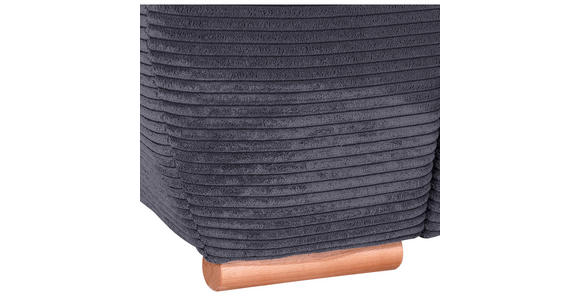 BIGSOFA Cord Dunkelgrau  - Eichefarben/Dunkelgrau, KONVENTIONELL, Holz/Textil (270/72/109cm) - Carryhome