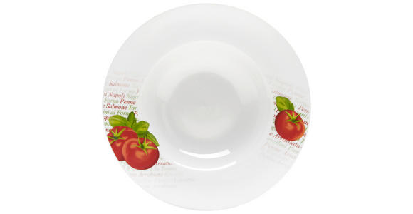 PASTATELLER 27 cm - Rot/Weiß, Basics, Keramik (27cm) - Boxxx
