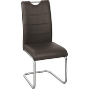 HOUPACÍ ŽIDLE, kov, textil, barvy nerez oceli, hnědá, - hnědá/barvy nerez oceli, Design, kov/textil (43/98/58cm) - Xora
