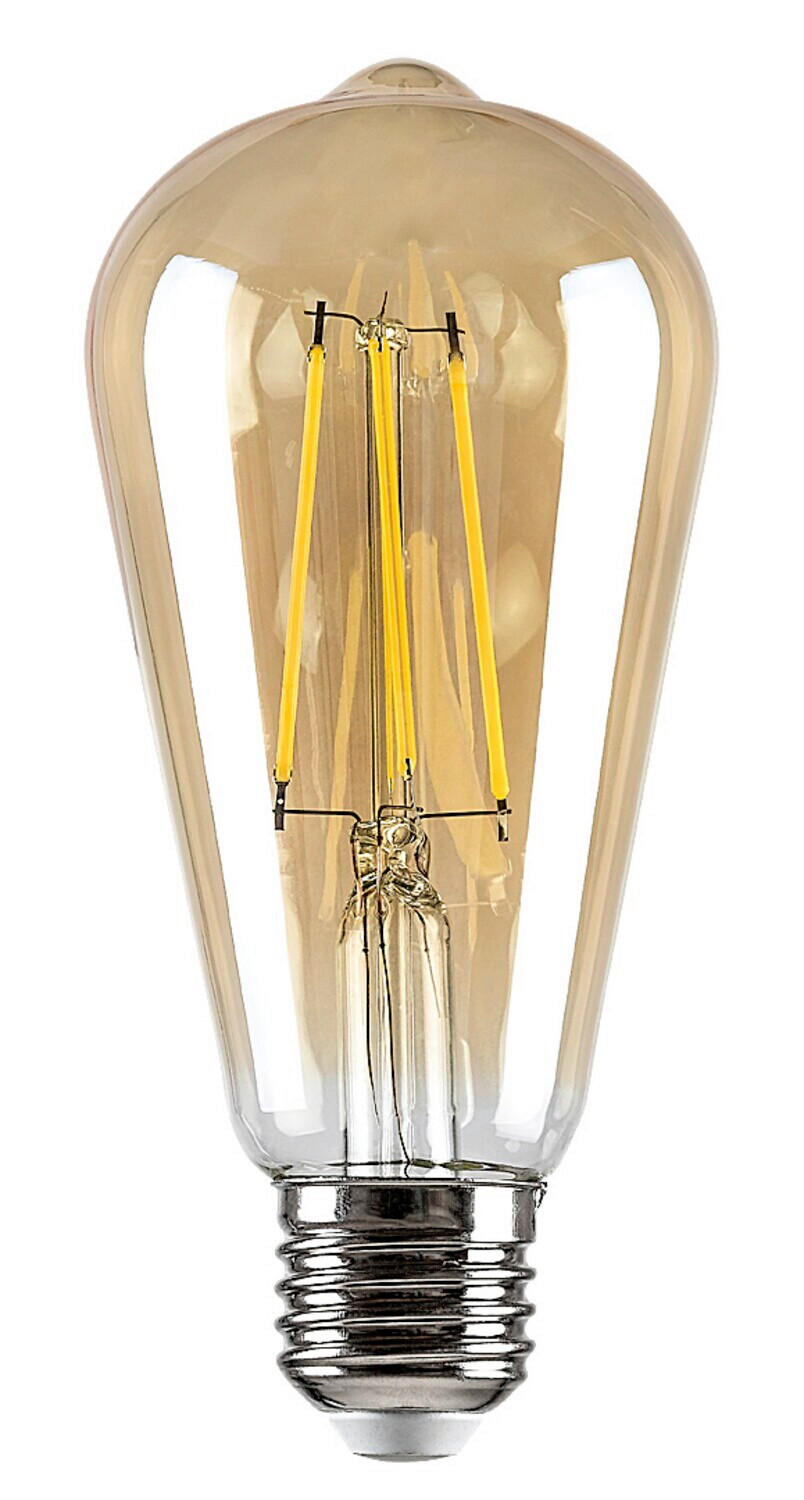 LED FILAMENT SIJALICA - boja ćilibara, Osnovno, staklo (6.4/14,3cm)