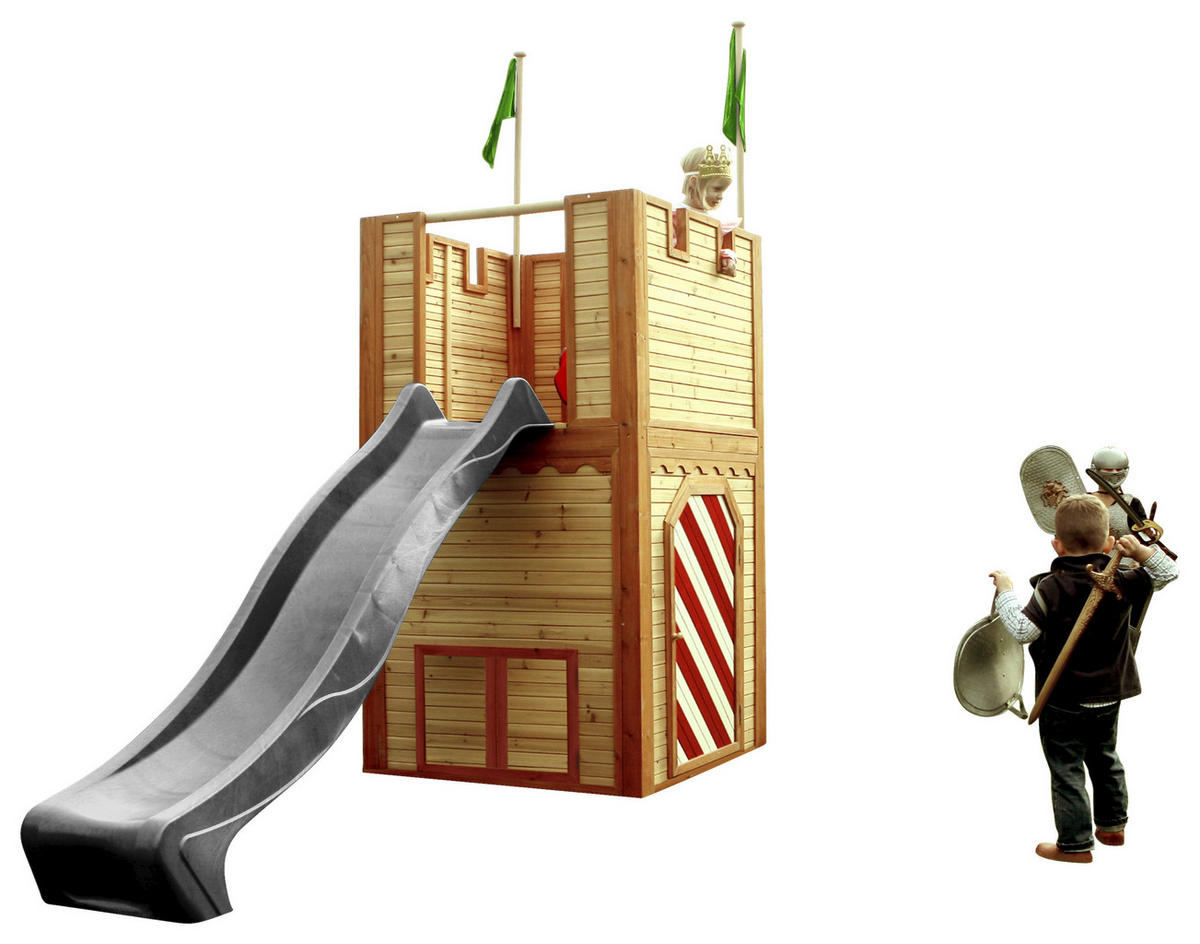 LEKSTUGA 319/195/110 cm  - röd/brun, Klassisk, trä/plast (319/195/110cm)