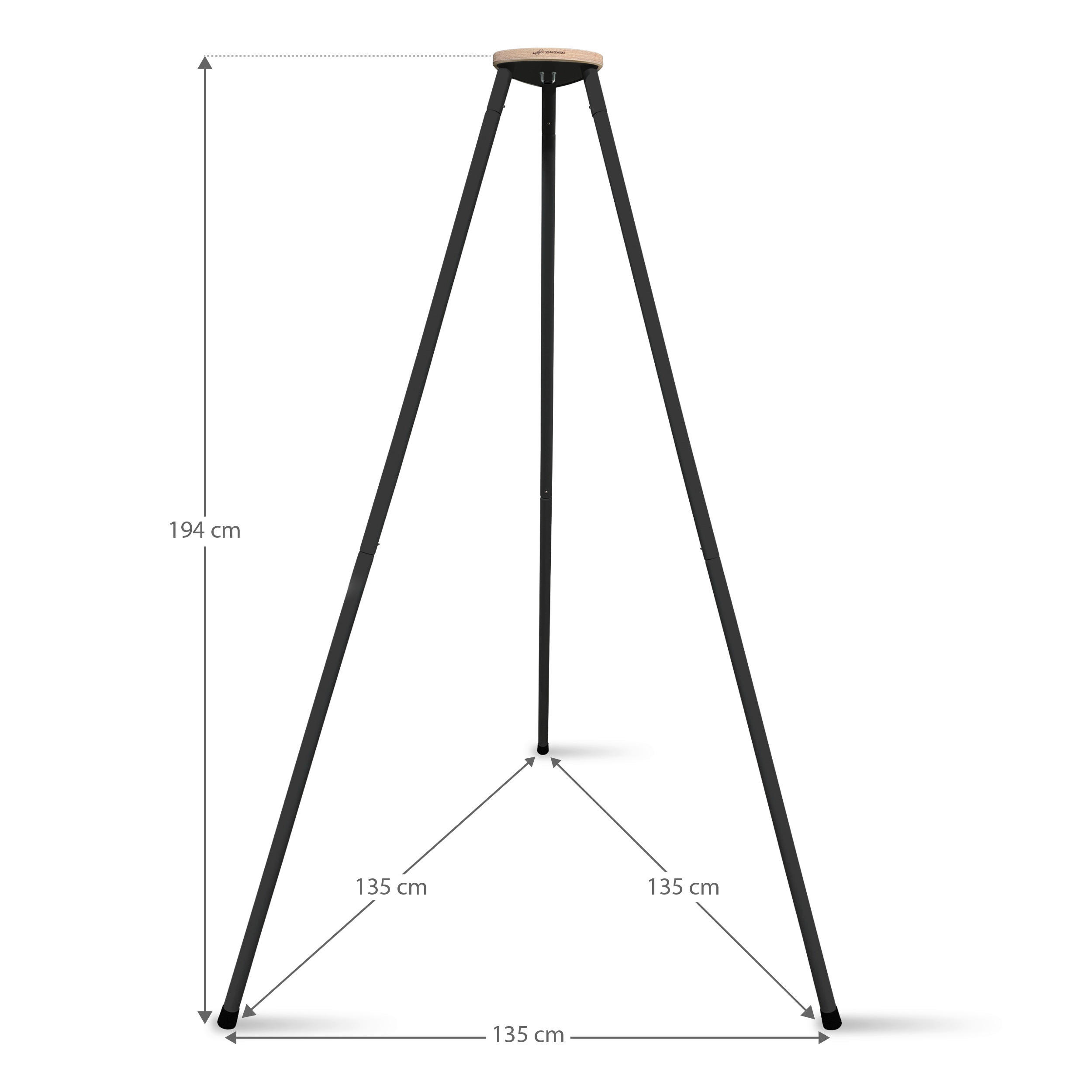 FEDERWIEGENGESTELL   - Anthrazit, Basics, Metall (135/194/135cm) - SCHMUSEWOLKE
