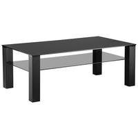 SOFFBORD i metall, glas 115/65/42 cm  - svart/grå, Design, metall/glas (115/65/42cm) - Novel