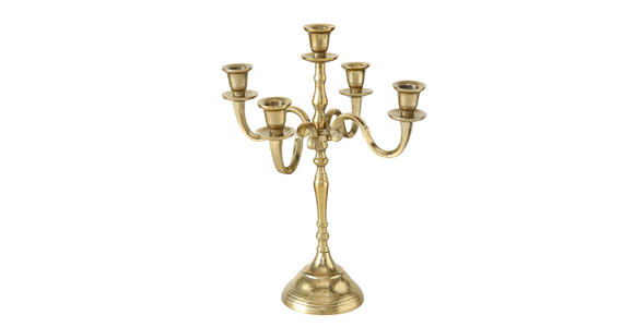 KERZENHALTER - Goldfarben, Trend, Metall (30/40cm) - Ambia Home
