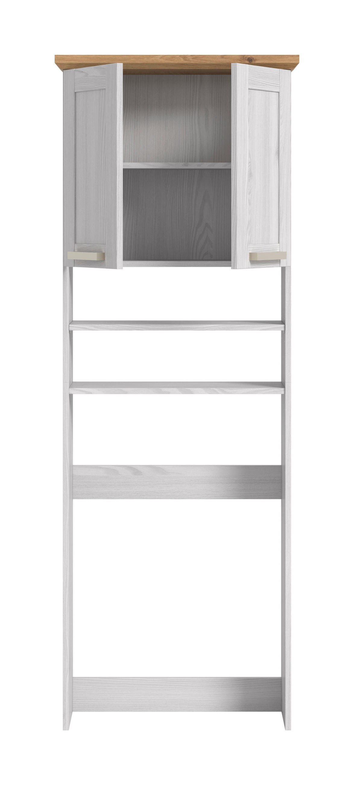 SKŘÍŇKA NAD PRAČKU, barvy modřínu, dub artisan - barvy stříbra/barvy modřínu, Trend, kompozitní dřevo/plast (68/187/26cm) - MID.YOU
