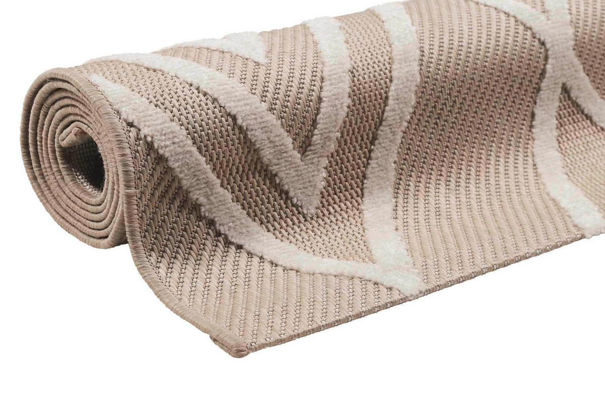 OUTDOORTEPPICH 200/290 cm Rave Creme, Weiß  - Creme/Weiß, Design, Textil (200/290cm) - Esprit