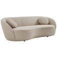 BIGSOFA  in Flachgewebe Beige  - Beige/Schwarz, Design, Kunststoff/Textil (245/81/120cm) - Ambia Home