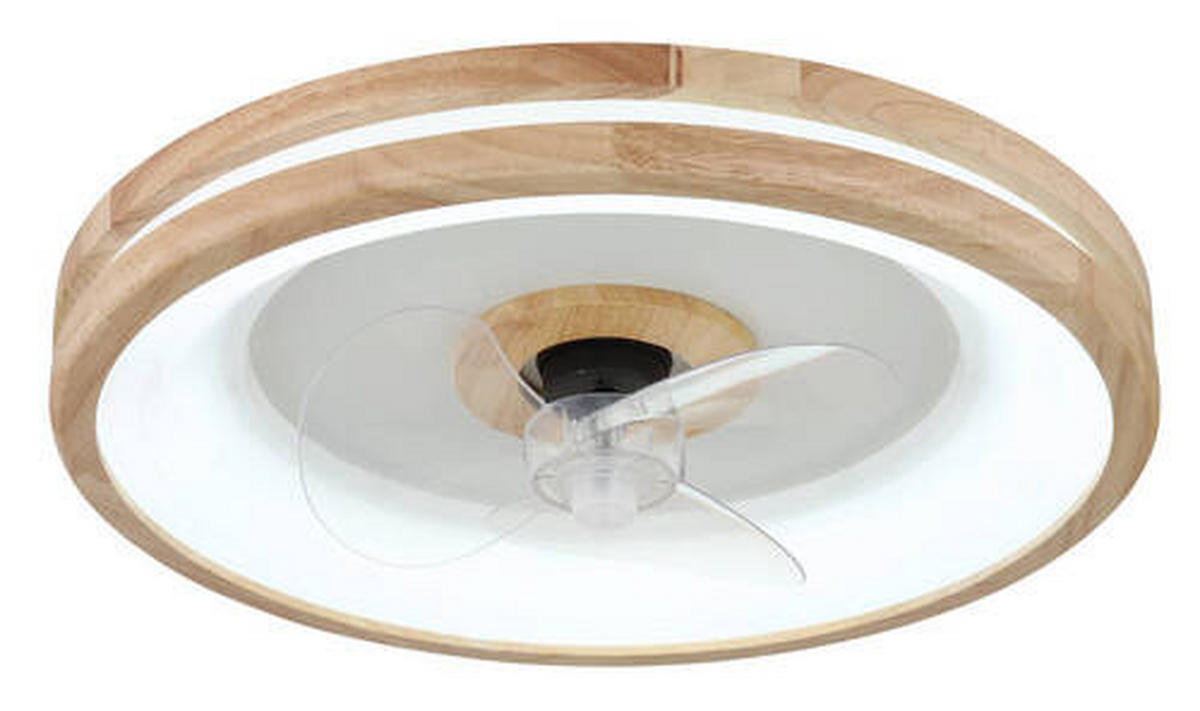 MENNYEZETI VENTILÁTOR - sötétbarna/áttetsző, Natur, műanyag/fém (50/12,5cm) - Globo