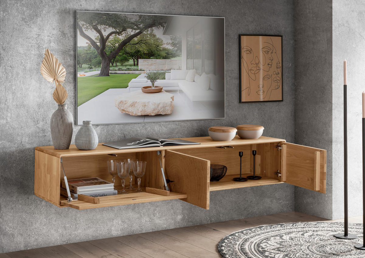 TV-ELEMENT - Wildeiche, Basics, Holz (170/30,5/40cm) - Livetastic