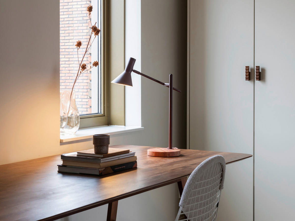 TISCHLEUCHTE - Sandfarben, Design, Stein/Metall (44/18/59cm) - It's about Romi