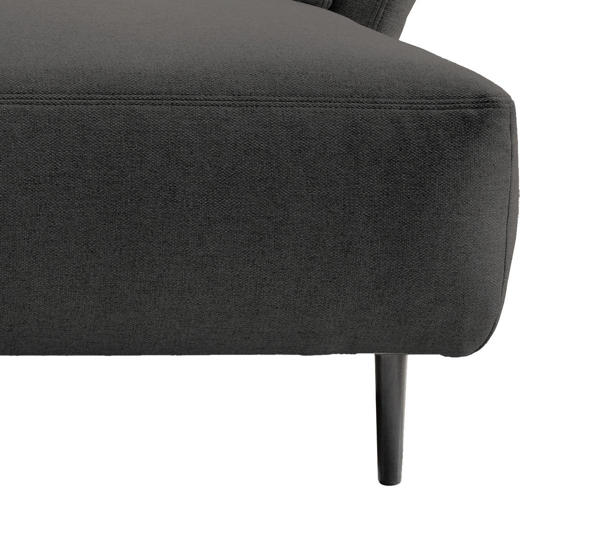ECKSOFA in Mikrofaser Anthrazit  - Anthrazit/Schwarz, Modern, Holz/Textil (269/172cm) - MID.YOU
