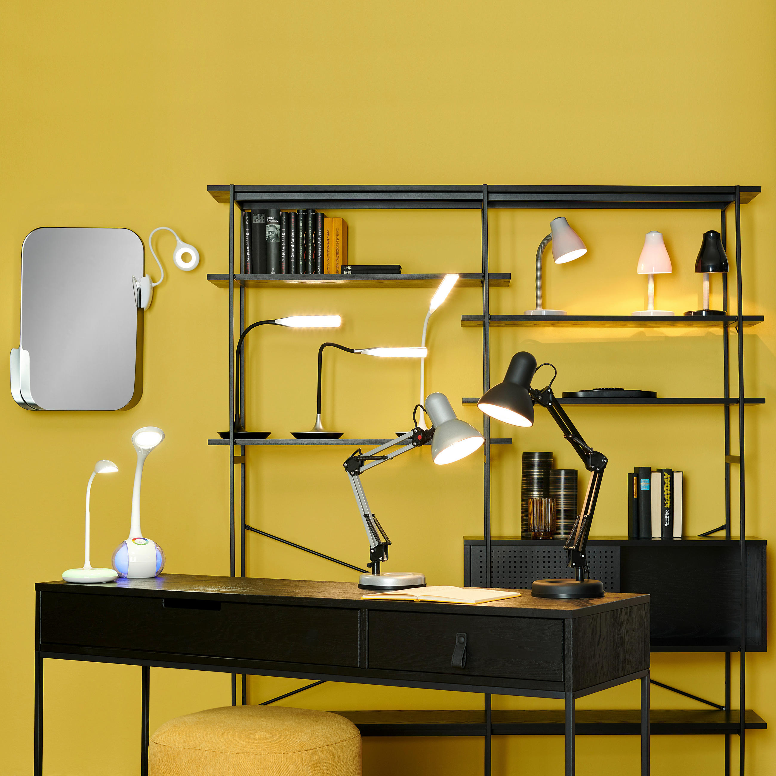 LAMPĂ DE BIROU CU LED - alb, Trend, plastic (51cm) - Boxxx