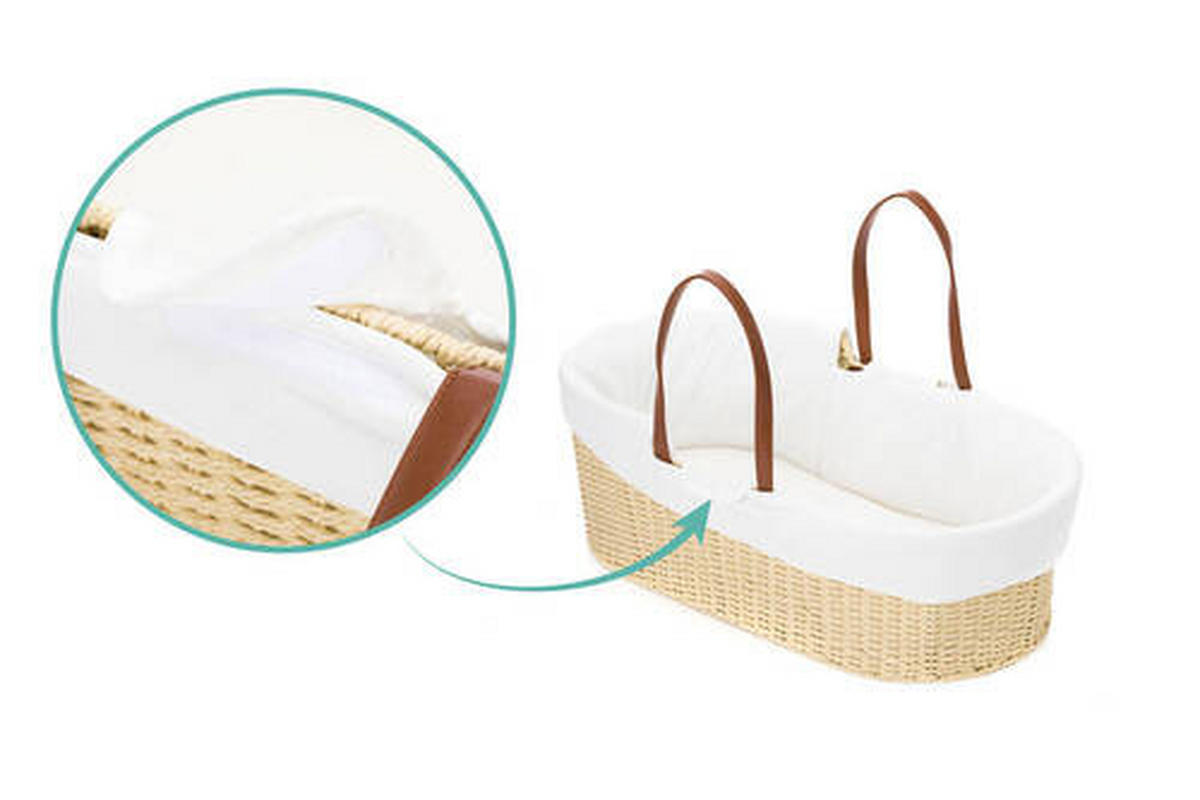 STUBENWAGEN Moseskorb   - Weiss/Naturfarben, Basics, Papier/Textil (88/30/48cm) - Fillikid