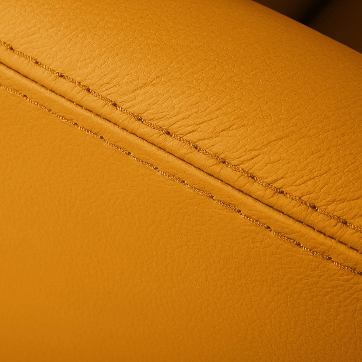 SESSEL in Echtleder Currygelb  - Currygelb/Schwarz, Design, Leder/Metall (67/87/74cm) - Livetastic