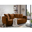 SCHLAFSOFA Flachgewebe Rostfarben  - Rostfarben/Schwarz, KONVENTIONELL, Kunststoff/Textil (250/74/108cm) - Carryhome