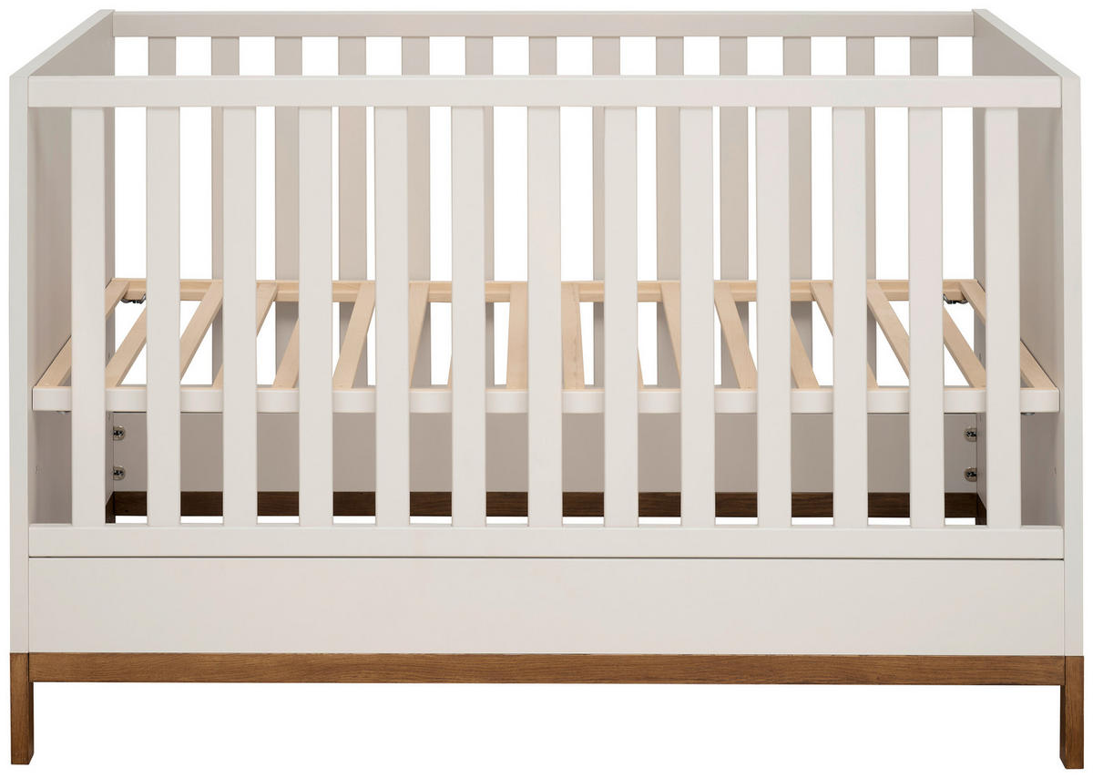 GITTERBETT Matteo  74/92/144 cm   - Kaschmir/Nussbaumfarben, Basics, Holzwerkstoff (74/92/144cm) - Jimmylee