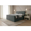 BOXSPRINGOVÁ POSTEĽ, 180/200 cm, sivá - sivá, Modern, textil (180/200cm) - Livetastic