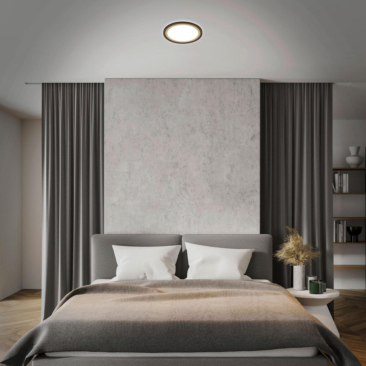 LED PLAFONJERA  - braon, Osnovno, plastika (29,3/2,8cm)