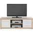 TV-ELEMENT Sonoma Eiche, Weiß - Silberfarben/Weiß, Design, Holzwerkstoff/Kunststoff (155/52/45cm) - BOXXX