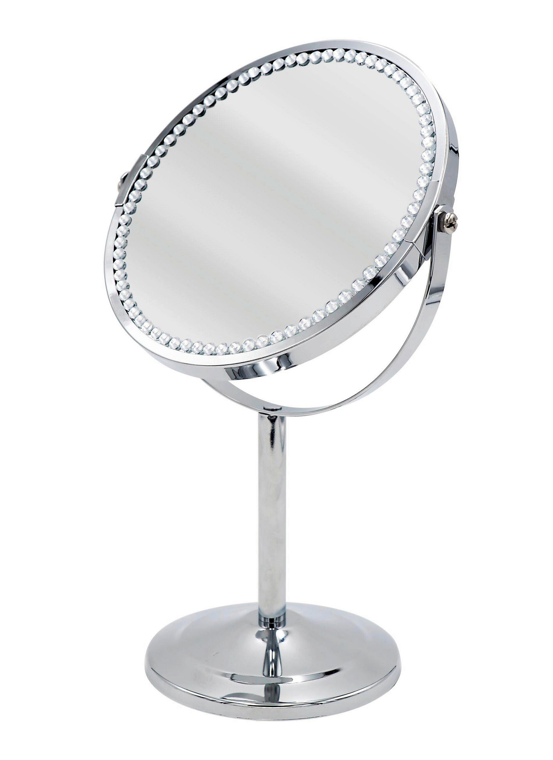 SCHMINKSPIEGEL 20/30/18,5 cm  - Chromfarben, Basics, Glas/Metall (20/30/18,5cm) - Sadena