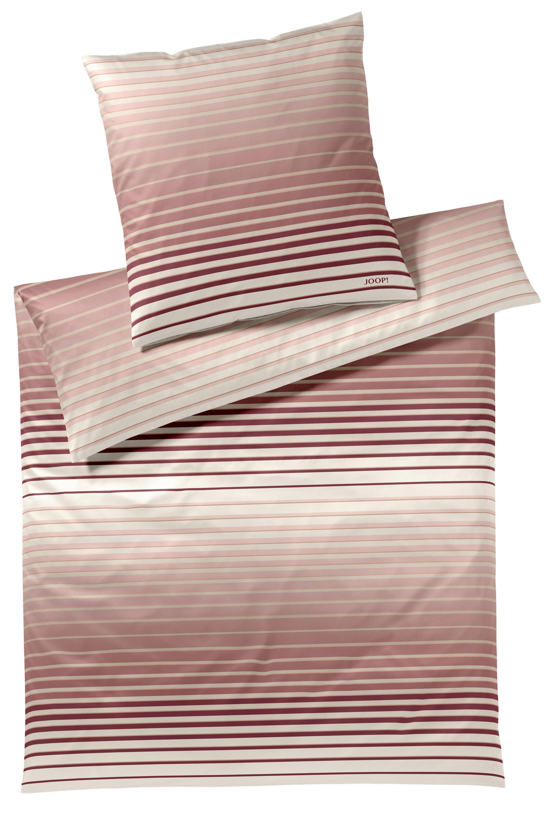 BETTWÄSCHE J! Shutter Makosatin 200/200 cm  - Rot, Design, Naturmaterialien/Textil (200/200cm) - Joop!