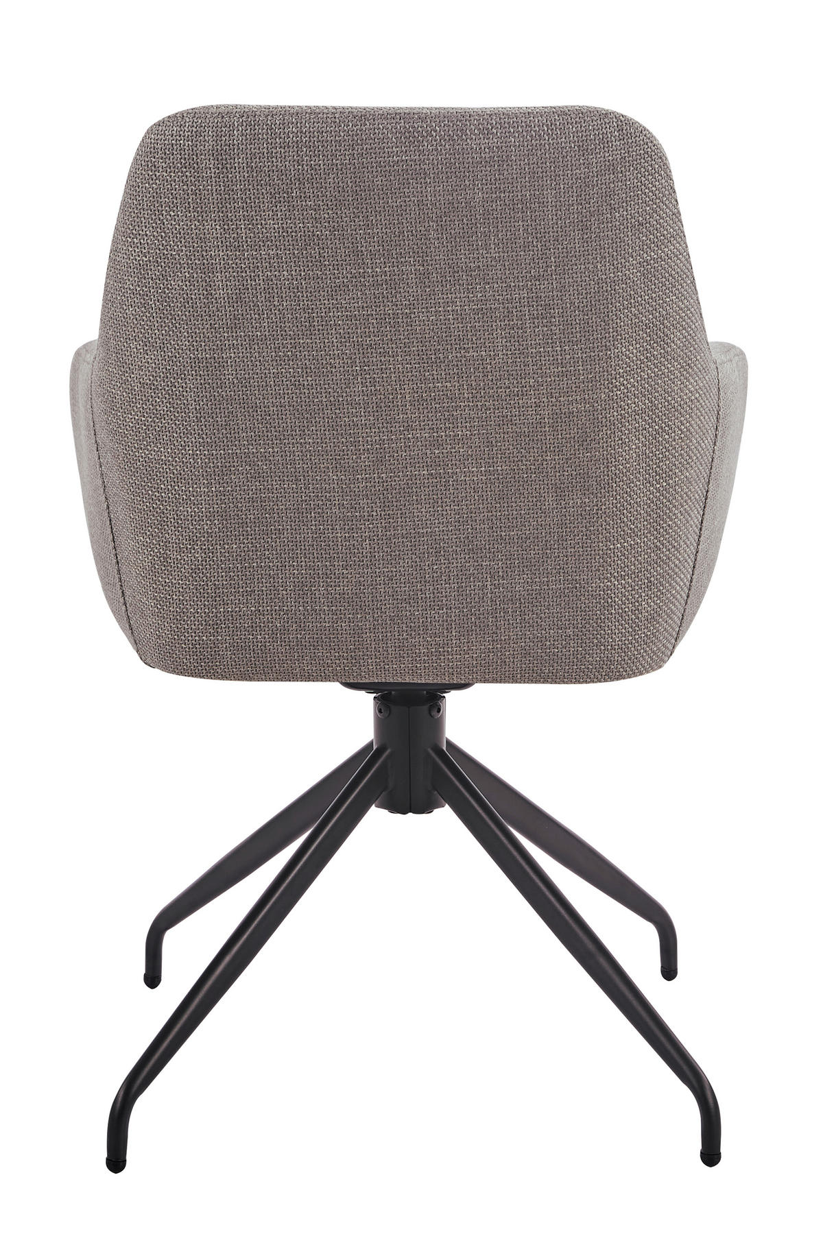 ARMLEHNSTUHL-SET 2 Stück  in Stahl Webstoff, Mikrofaser  - Schlammfarben/Schwarz, MODERN, Textil/Metall (56/83/60cm) - MID.YOU