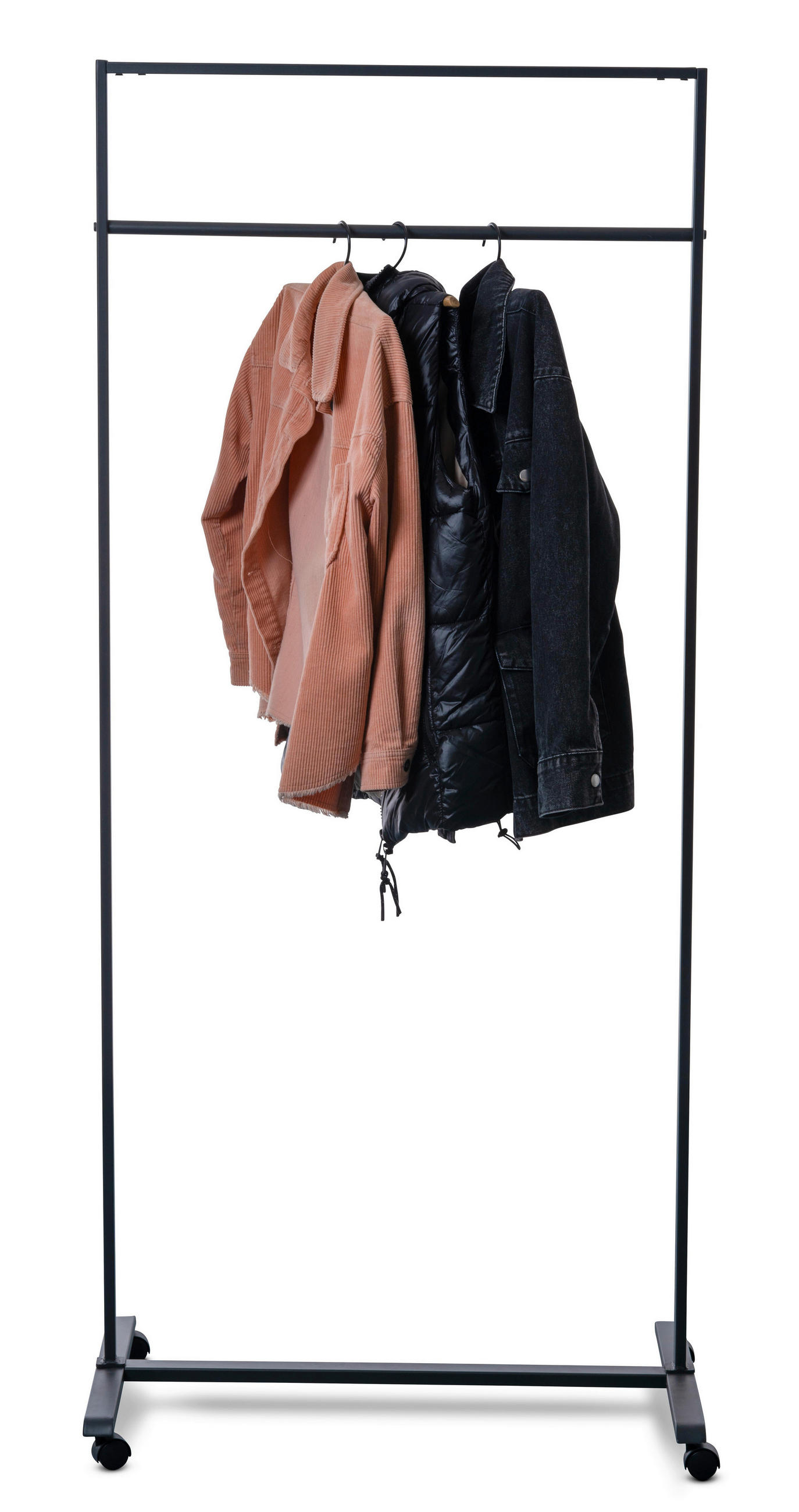KLEIDERWAGEN in Anthrazit 82/180/50 cm   - Anthrazit, Basics, Kunststoff/Metall (82/180/50cm)