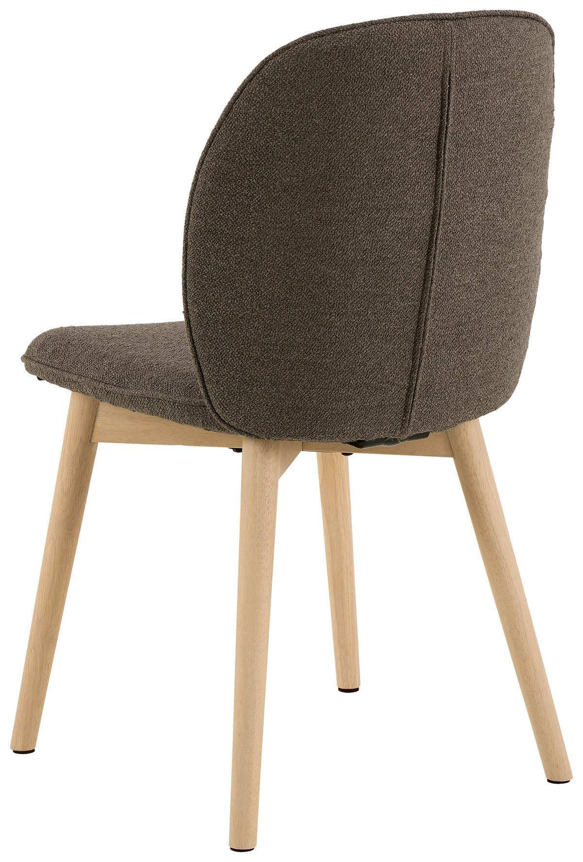 STUHL  in Bouclé  - Taupe/Eiche Bianco, Design, Holz/Textil (49/89/56cm) - MID.YOU